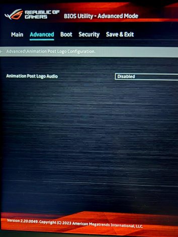 How to enable / disable boot start up sound on Asus ROG series laptops