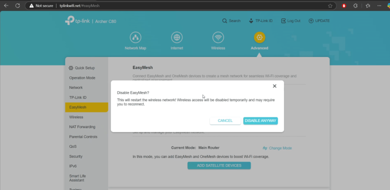 tp-link-c80-disable-easymesh